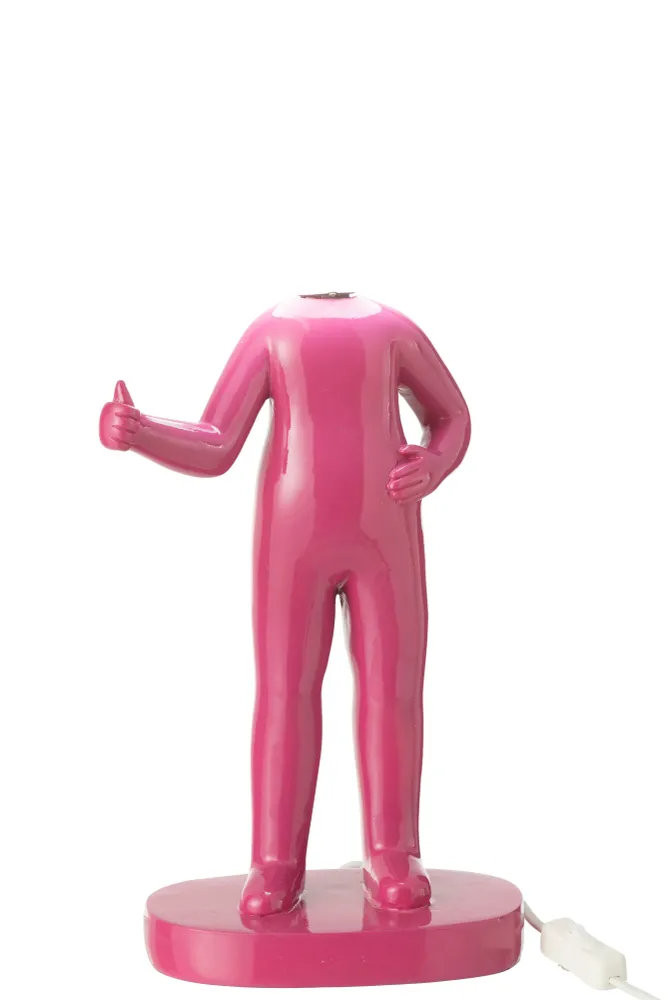 Tischlampe Daumen Hoch – Moderne Designlampe Pink