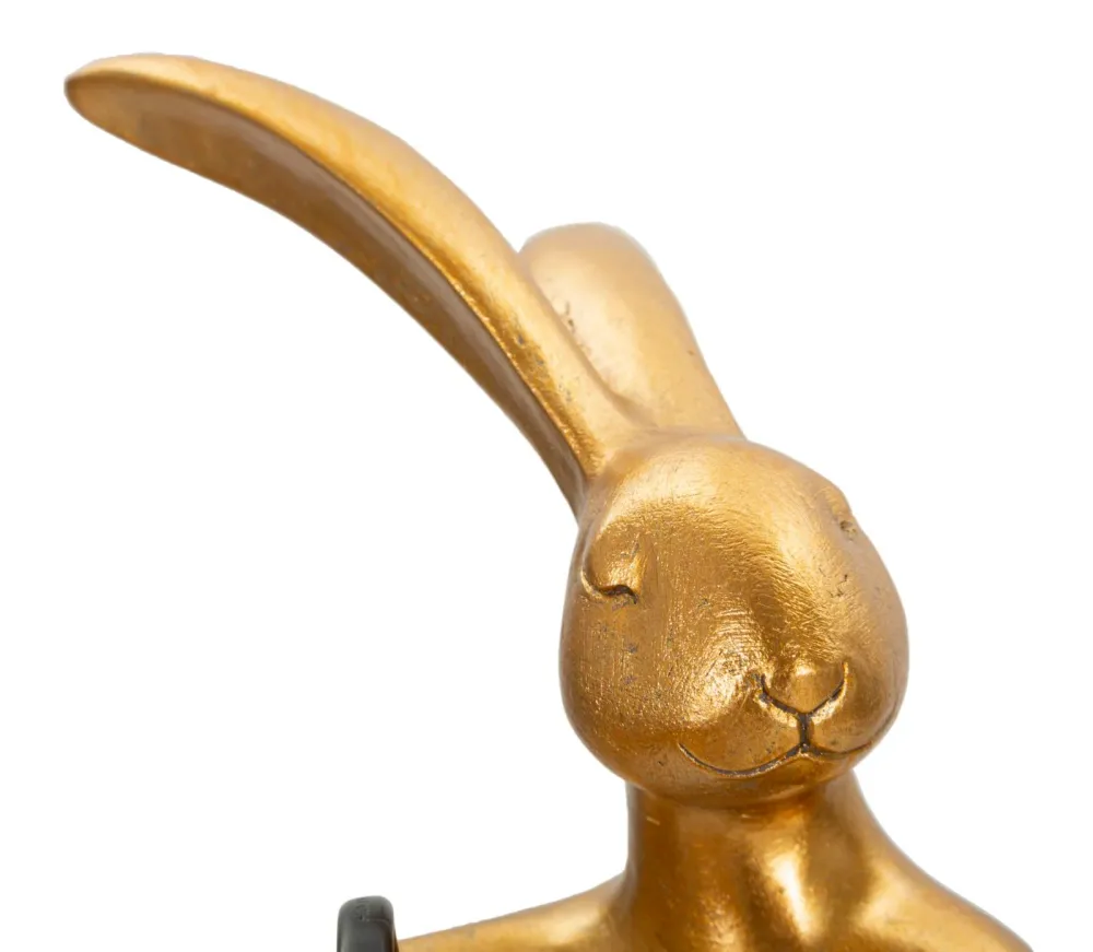 Tischlampe Hase Figur Resin Stoff 47cm Glam