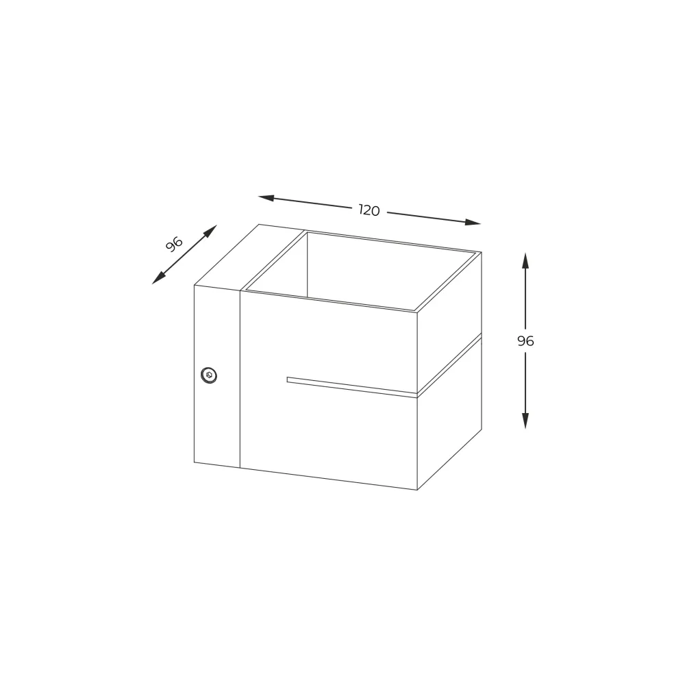 Zumaline Transfer WL 1L Waschmaschinen-Wandleuchte G9, Höhe 9,7 cm White