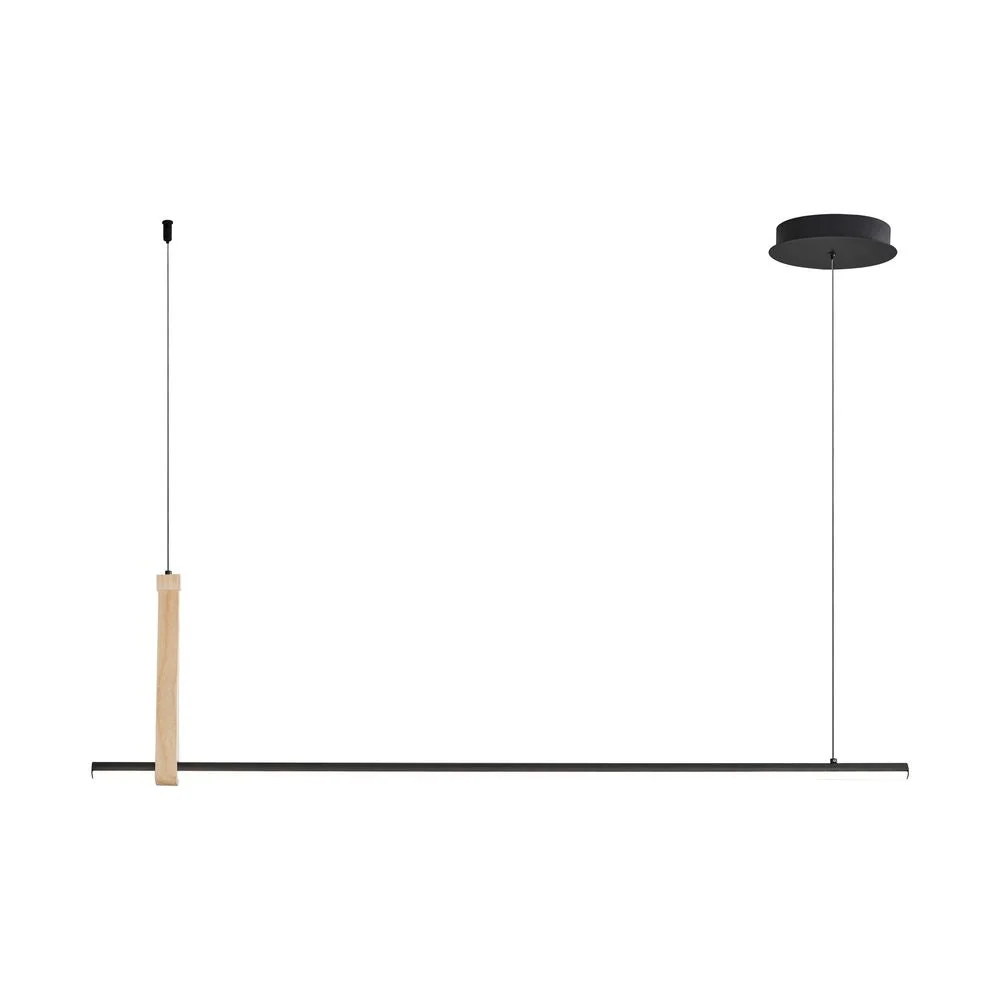 Zumaline Wood Claud 1L Schienenstrahler-Deckenleuchte, LED, 110 cm breit