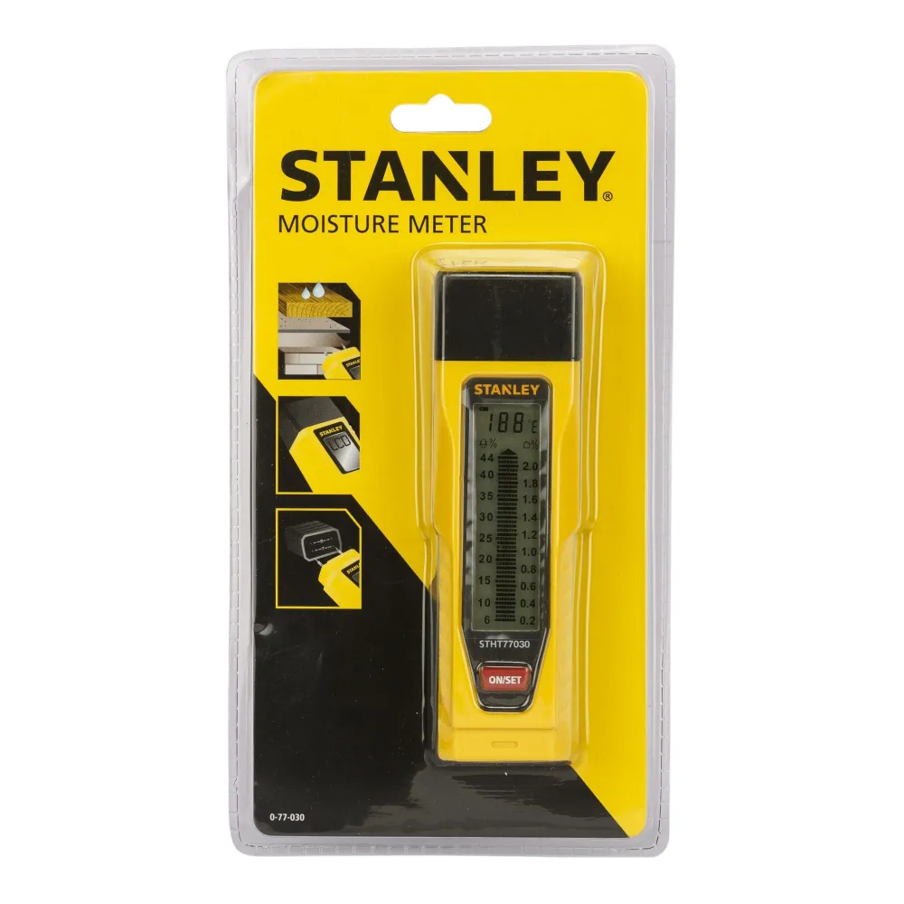 Stanley Feuchtigkeitsmesser ( 0-77-030 ) für Holz / Baumaterialien / Trocken- und Massivbau
