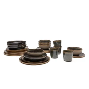 Serax Surface Geschirrset indi gray 24 tlg. Tafelservice designed Sergio Herman