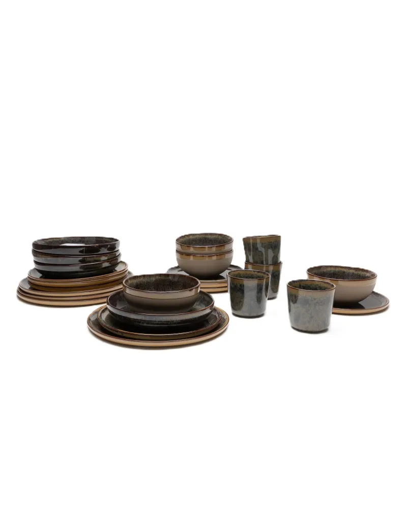 Serax Surface Geschirrset indi gray 24 tlg. Tafelservice designed Sergio Herman
