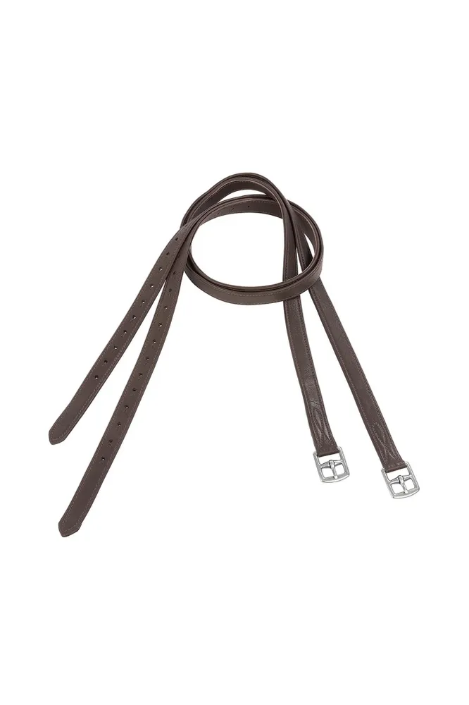 Soft Leder Steigbügelriemen mit runden Löchern Brown 160 cm
