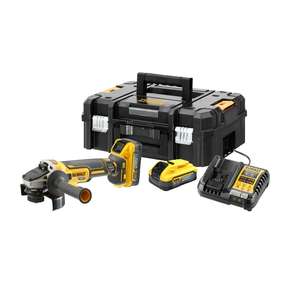 18V/2x5Ah Akku-Winkelschleifer 125mm (bürstenlos) (DeWALT DCG409H2T-QW)