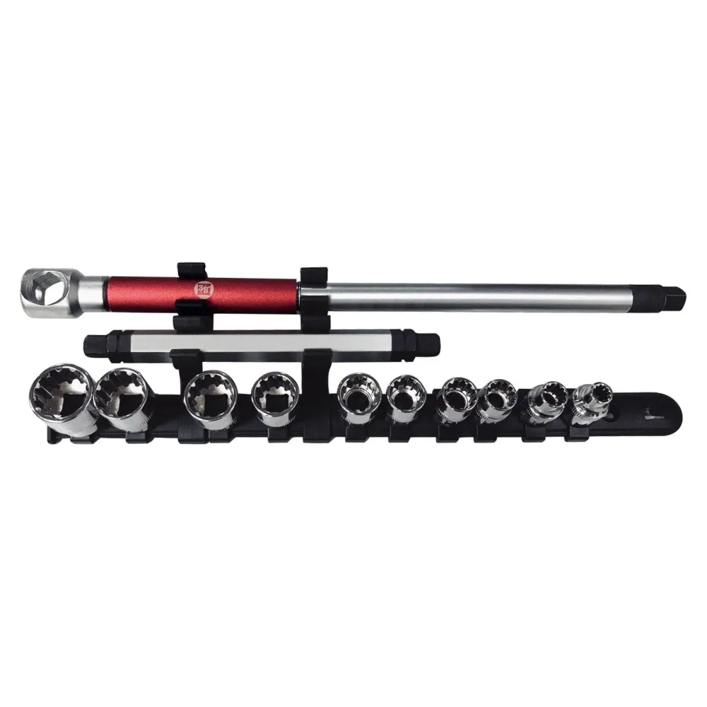 Kraftwerk 3/8" COMBI-Steckschlüssel-Satz mit T-Griff, 6 - 19 mm, 11-tlg