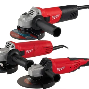 Milwaukee 3-teiliges Profi-Winkelschleifer-Set (AG 800W, 1000W, 2200W)