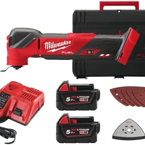 Milwaukee M18 Fuel FMT Akku-Multifunktionswerkzeug mit bürstenlosem Motor und 2 x 5,0-Ah-Akkus