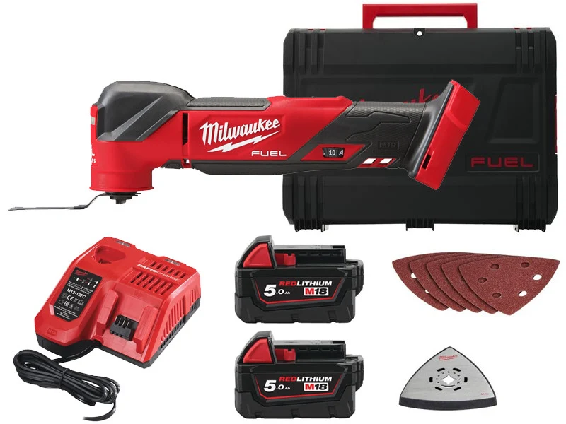 Milwaukee M18 Fuel FMT Akku-Multifunktionswerkzeug mit bürstenlosem Motor und 2 x 5,0-Ah-Akkus
