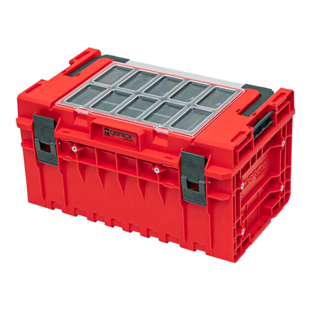 Qbrick System ONE 350 2.0 Expert RED ULTRA HD Custom Werkzeugkoffer modularer Organizer 585 x 385 x 320 mm 38 l stapelbar...