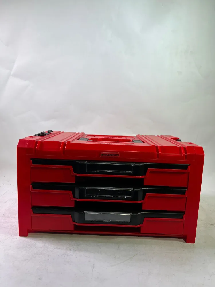 Qbrick System PRO Drawer 3 Toolbox 2.0 Expert RED ULTRA HD Werkzeugkoffer 450 x 310 x 244 mm 13,5 l stapelbar IP54 mit 3 S...