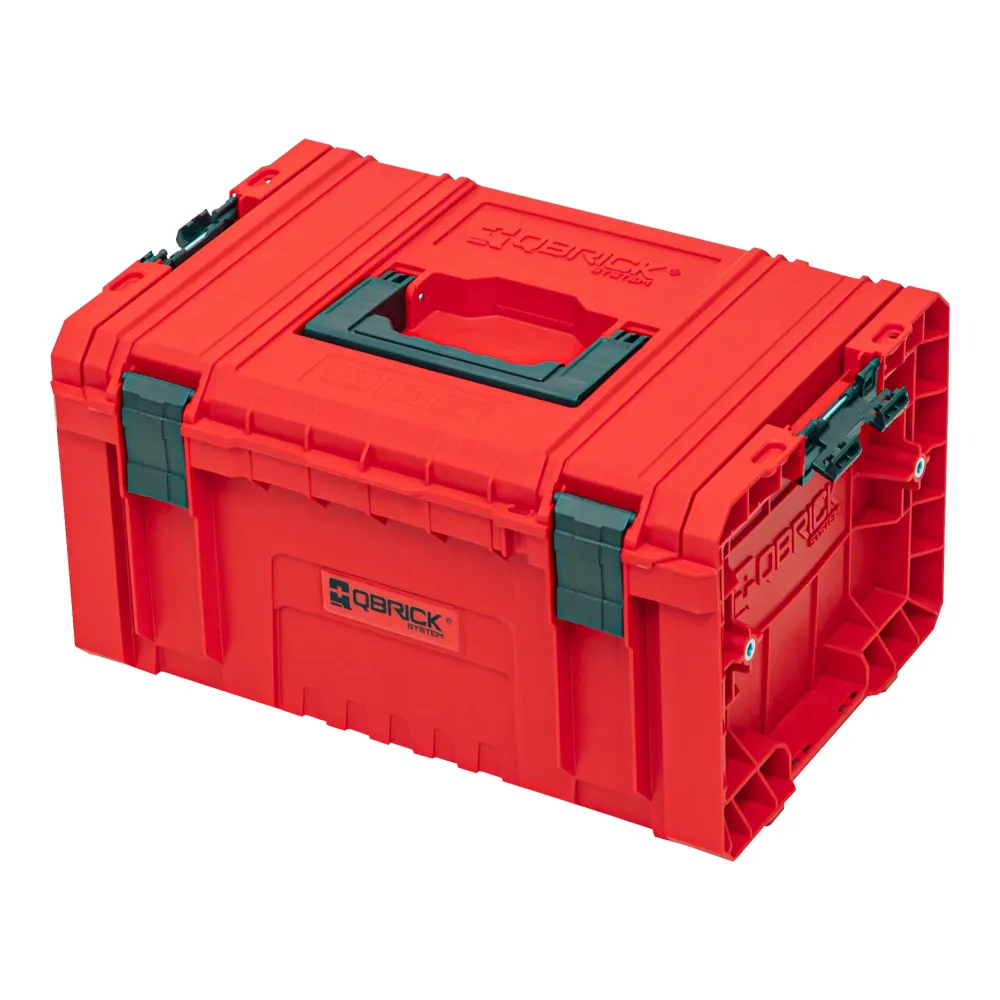 Qbrick System PRO Toolbox 2.0 RED ULTRA HD Custom Werkzeugkoffer 450 x 260 x 240 mm 19 l stapelbar IP54 mit 3 Fächern und...