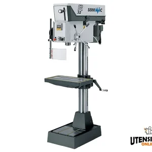 Serrmac R32 Säulenbohrmaschine mit variablem Getriebe, ø 32 mm, Tischschraubstock, Code 3014