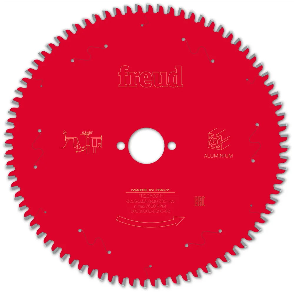 Sägeblatt D235.0x2.50/1.80x30.00 - Z80 FT (Flach - Tarpezzahn)