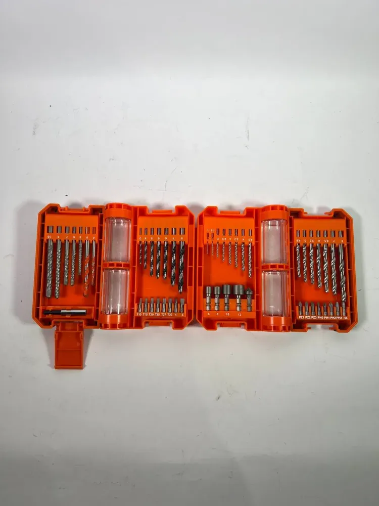 WellCut 51-teiliges Bohrer & Schraubendreher Bit Set aus HSS-Stahl, mit Magnet Bithalter & einem tragbaren Aufbewahrungsko...