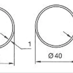 Adaptionen für SOMFY / SIMU Ø 40 mm Motoren | Rundrohre von 40 Dicke 1,5 mm