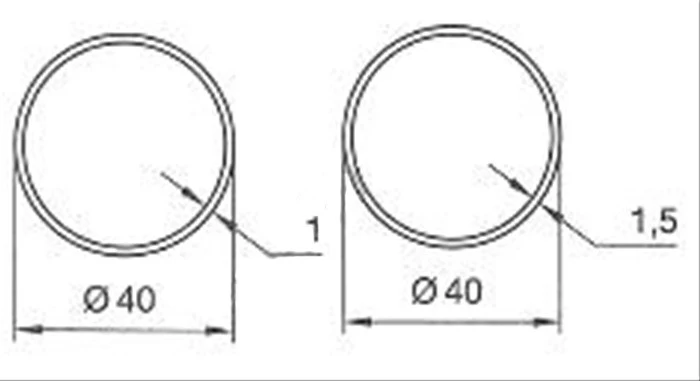 Adaptionen für SOMFY / SIMU Ø 40 mm Motoren | Rundrohre von 40 Dicke 1,5 mm
