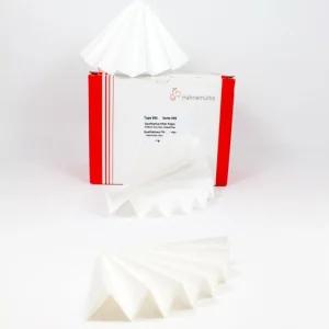 Filterpapier 595, qualitativ, mittelschnell, dünn, 68 g/qm, Faltenfilter 150 mm