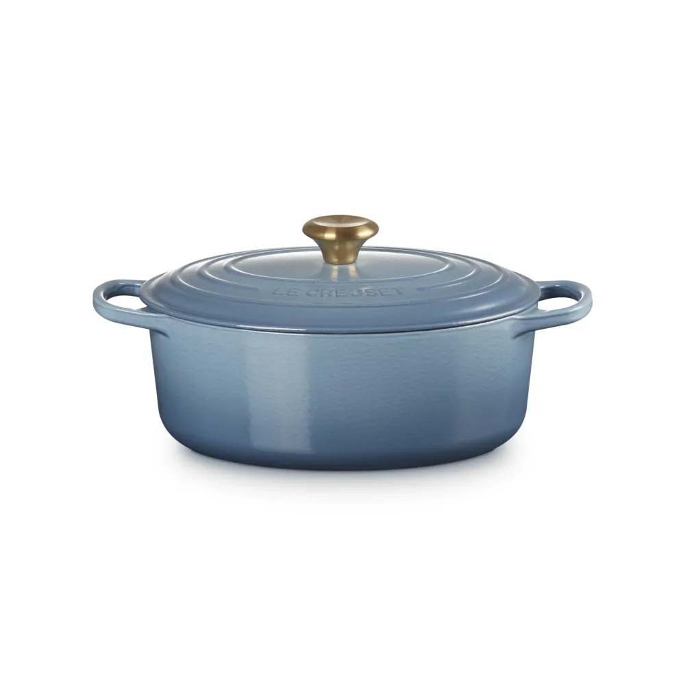 Le Creuset Pfanne Signature Bräter Oval 29 cm Chambray