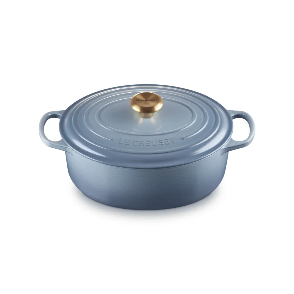 Le Creuset Pfanne Signature Bräter Oval 29 cm Chambray