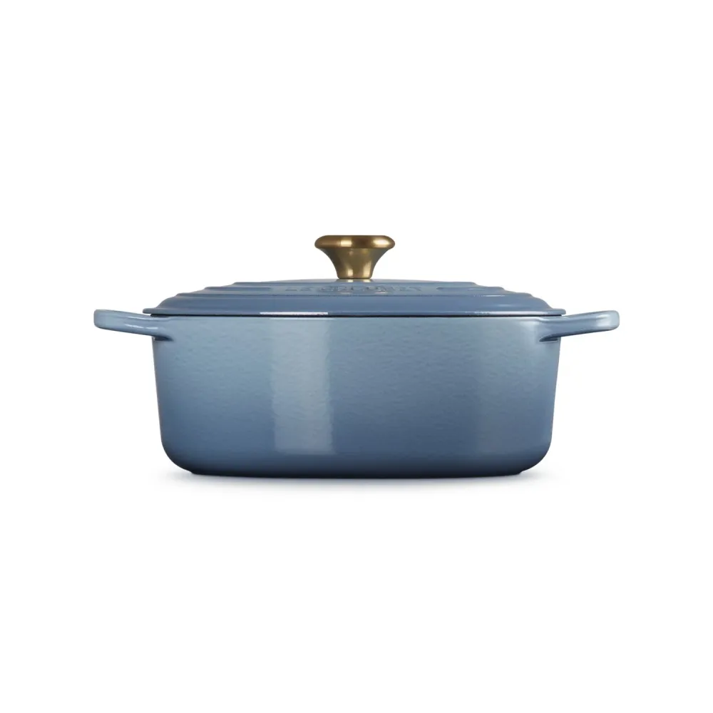 Le Creuset Pfanne Signature Bräter Oval 29 cm Chambray