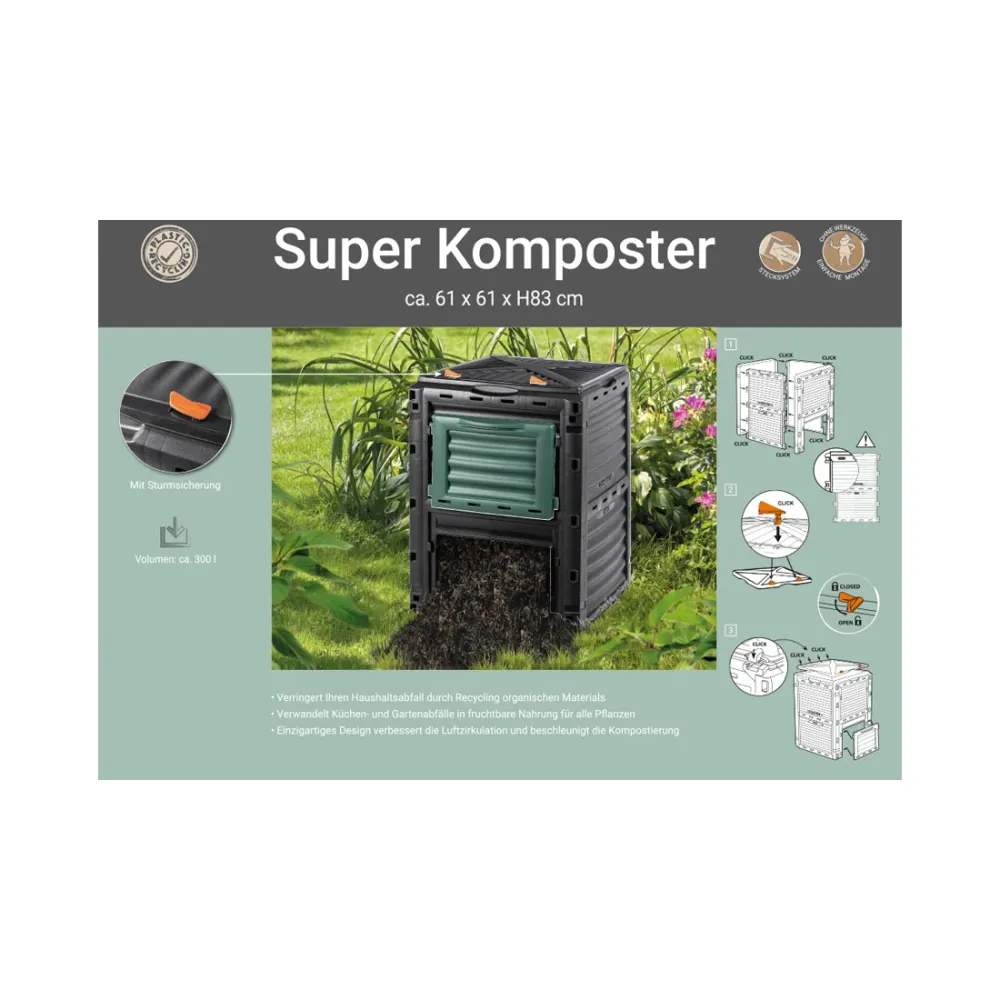 WeberGarden Zubehör Gartengeräte Komposter ca. 300 L