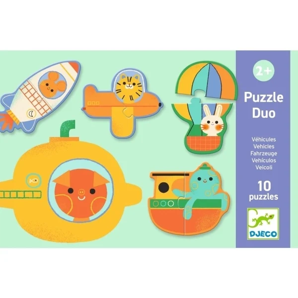 Djeco Puzzle Duo Fahrzeuge