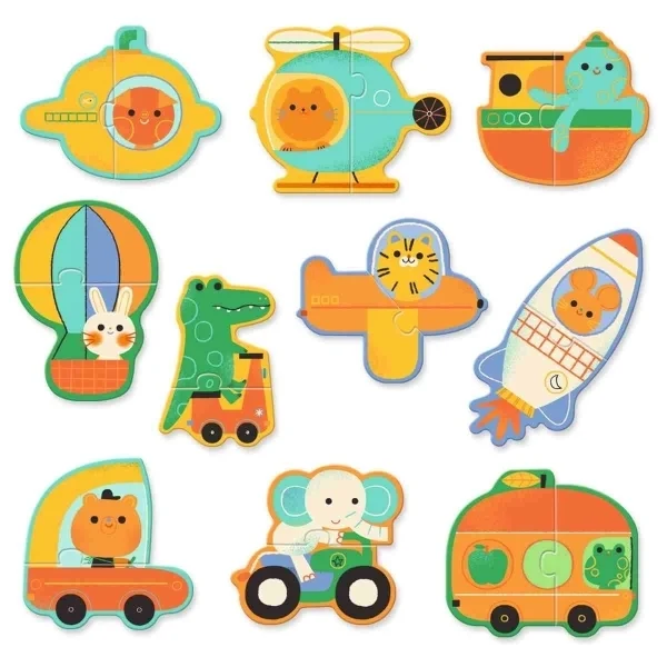 Djeco Puzzle Duo Fahrzeuge