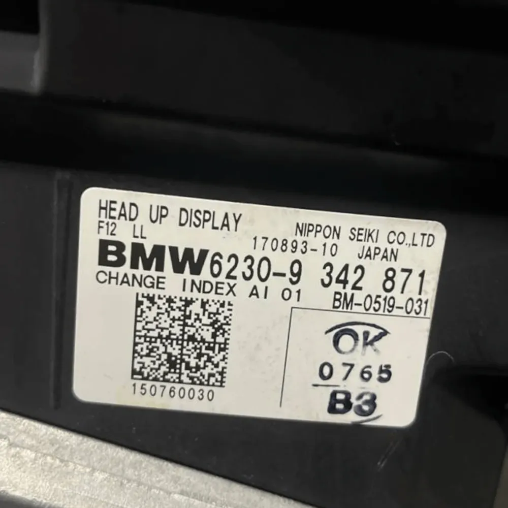 Head-up-Display BMW 6 Serien Gran Coupè F06 (2012 bei 2018) Cod: 6230-9342871