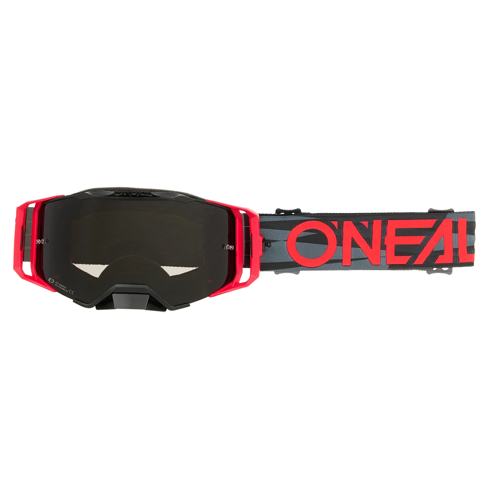 O'NEAL B-33 ICTUS Maske Schwarz/Rot Graues Visier