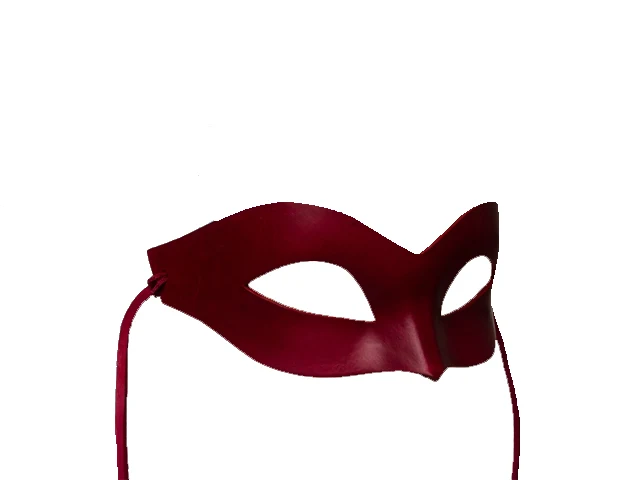 Rote Ledermaske