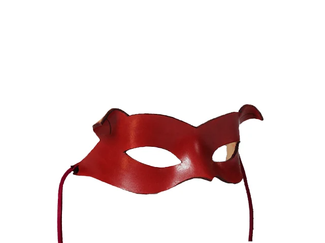 Rote Ledermaske von Catwoman