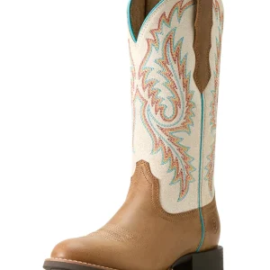Round Up StretchFit Damen Westernstiefel Sandstorm/Distressed Ivory 39