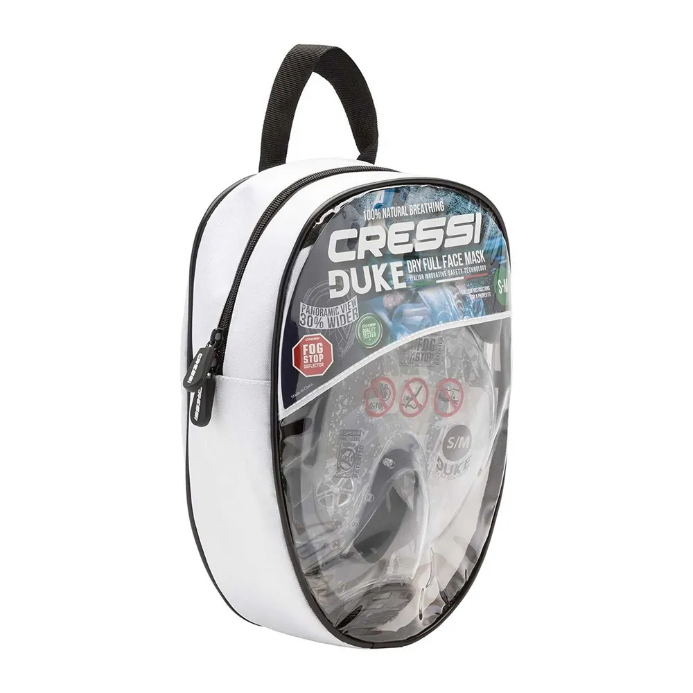 Schnorchel-Vollgesichtsmaske Duke Transparent-Blau S-M Cressi XDT000020
