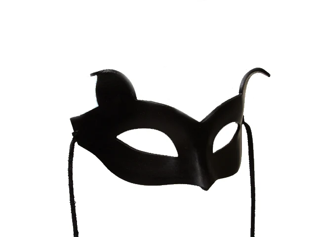 Schwarze Ledermaske von Catwoman