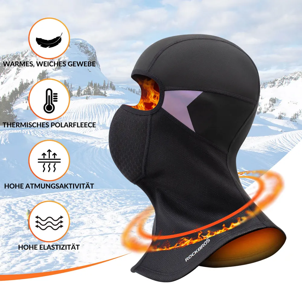 Sturmhaube Winter Balaclava Gesichtsmaske Warm Winddicht ROCKBROS