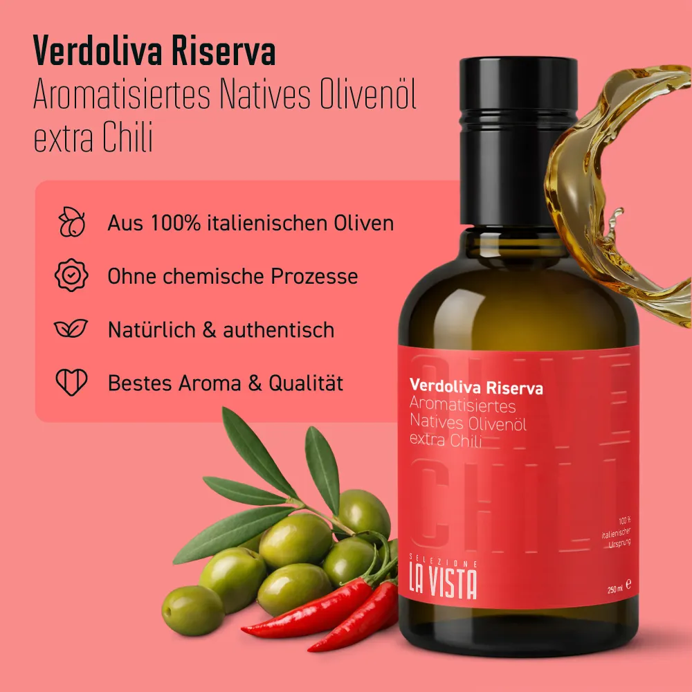 Verdoliva riserva natives Olivenöl extra mit Chili 🌶️
