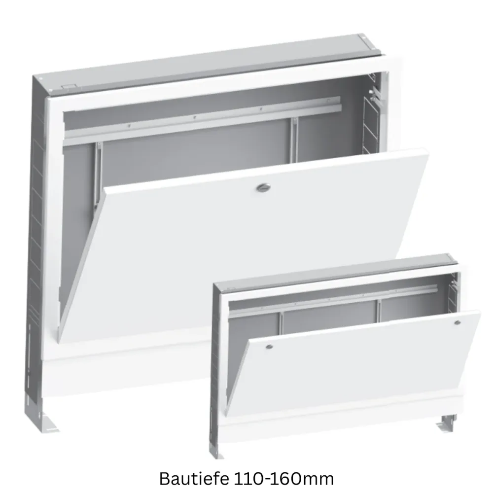 VN-FLOORTEC Verteilerschrank Gr. 1 UP RAL 9016, B 400, H 690-800mm, T 110-160