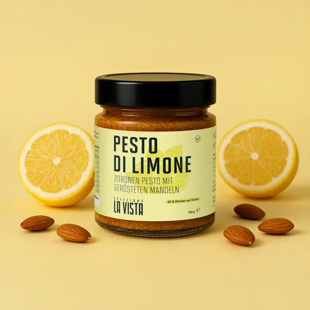 Zitronen Pesto mit gerösteten Mandeln
