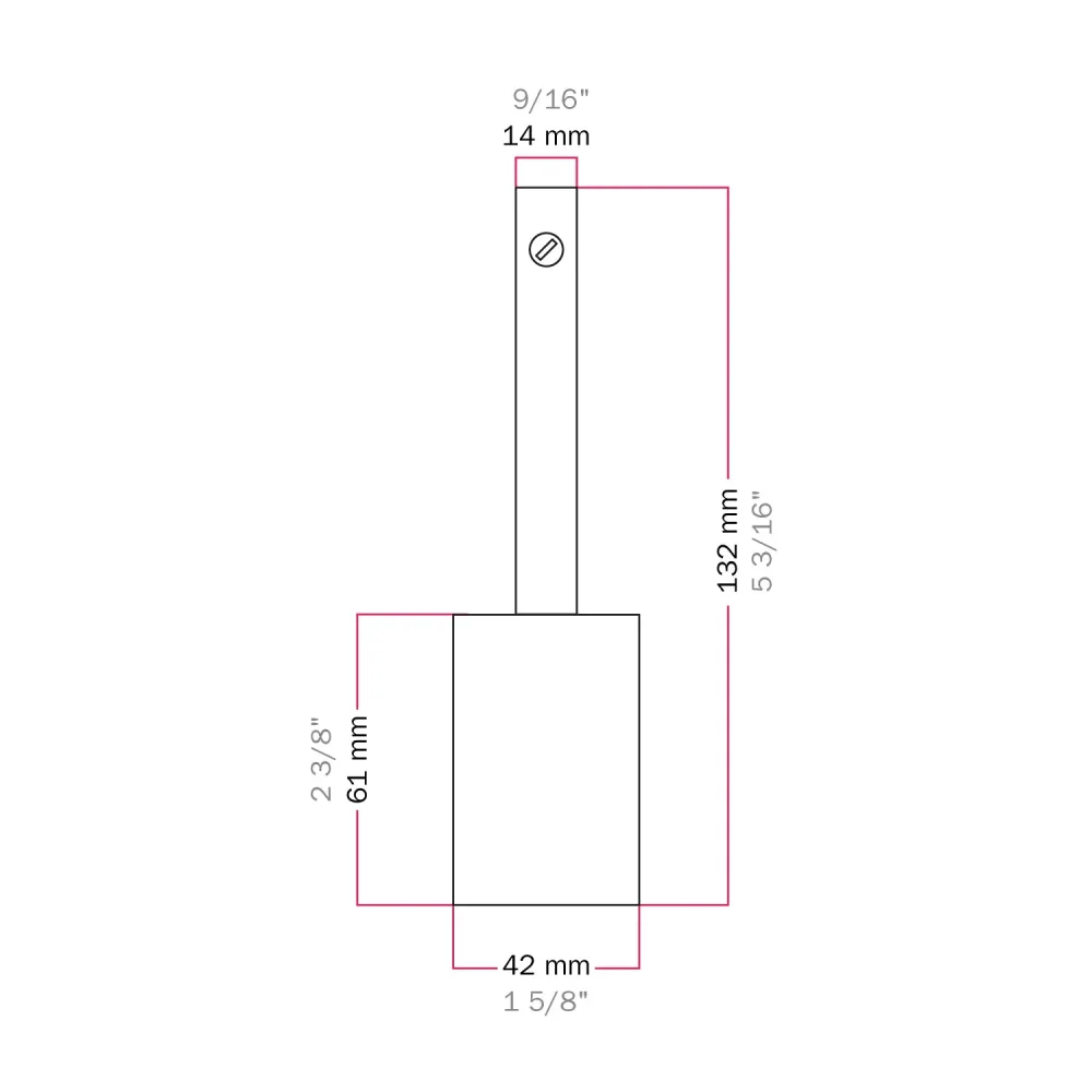 Zylindrisches E27-Fassungsset aus Metall mit 7-cm-Zugentlastung – Mattweiß