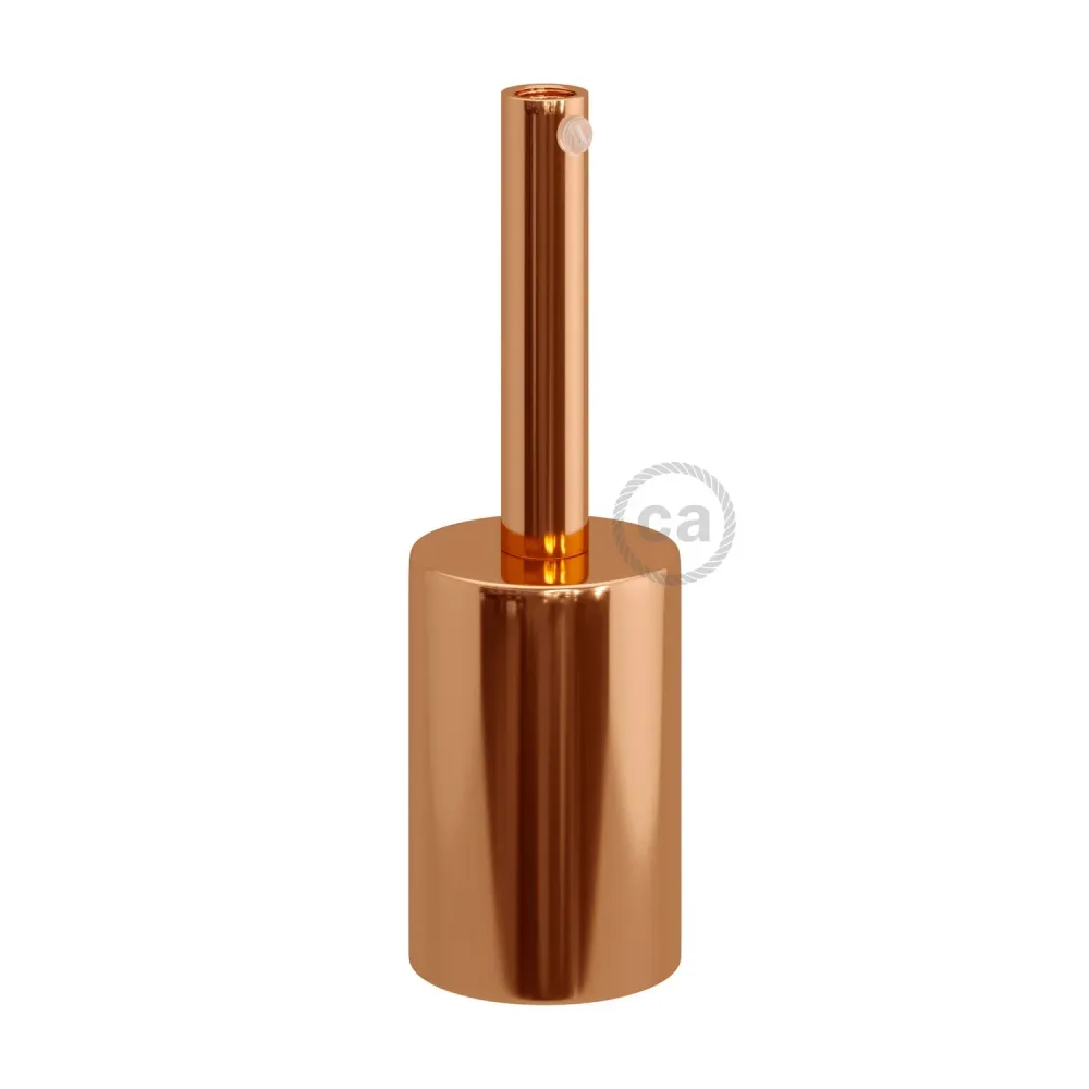 Zylindrisches Metall-Lampenfassung-Kit UL E26 mit 7-cm-Kabelverschraubung – Kupfer