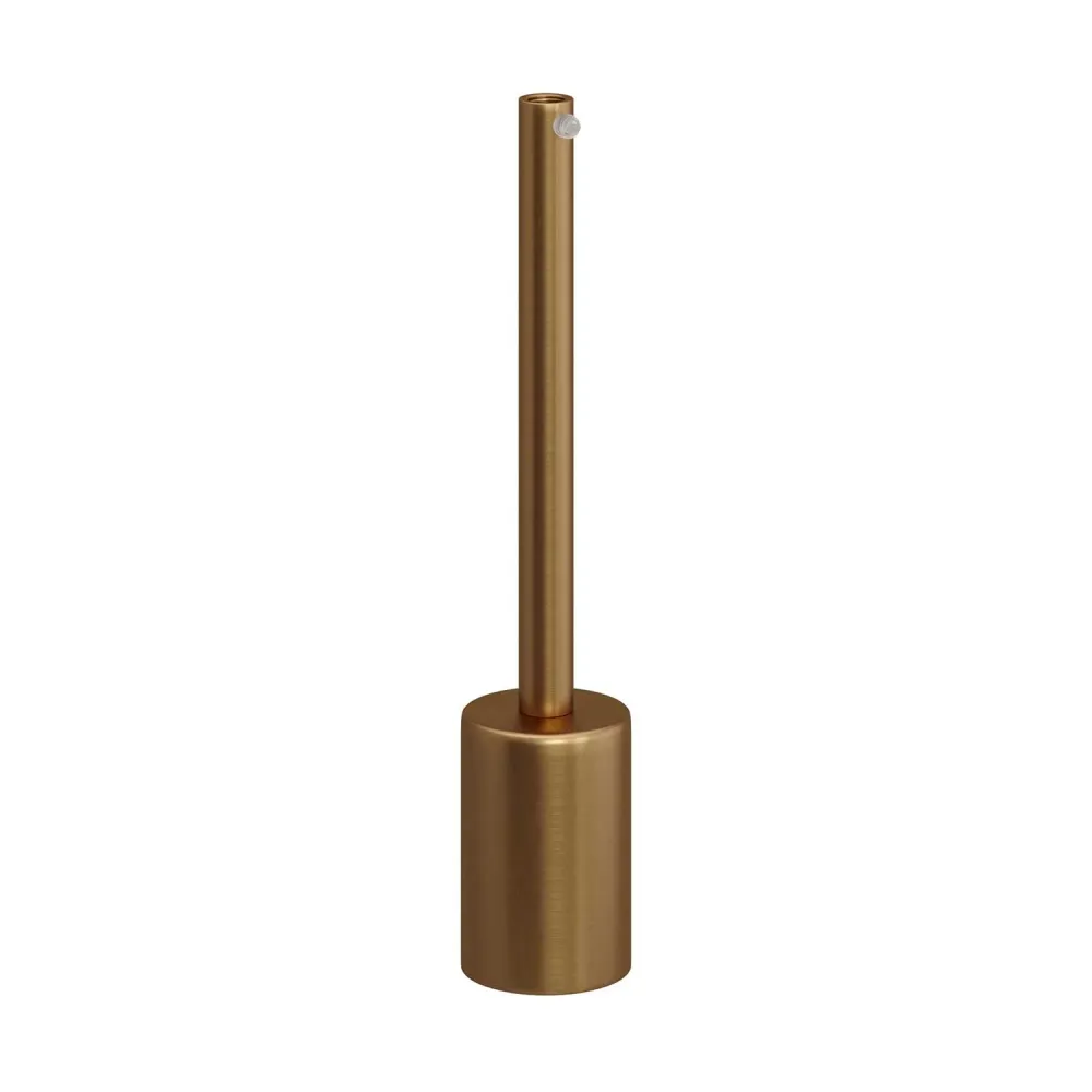 Zylindrisches Metall-UL-E26-Fassungsset mit 15 cm Zugentlastung – Gebürstete Bronze
