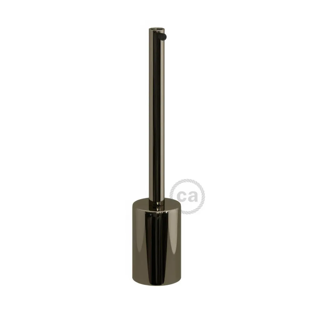 Zylindrisches Metall-UL-E26-Lampenfassungsset mit 15 cm Zugentlastung – Black Pearl
