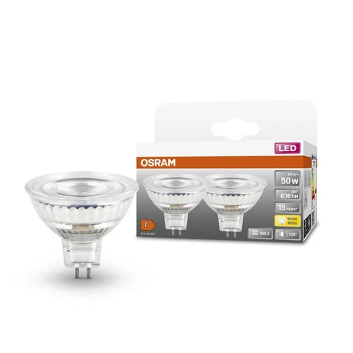 OSRAM SPOT MR16 GL 50 LED-Reflektorlampe, 6,5W, 630lm , GU5.3 , Warmweiß