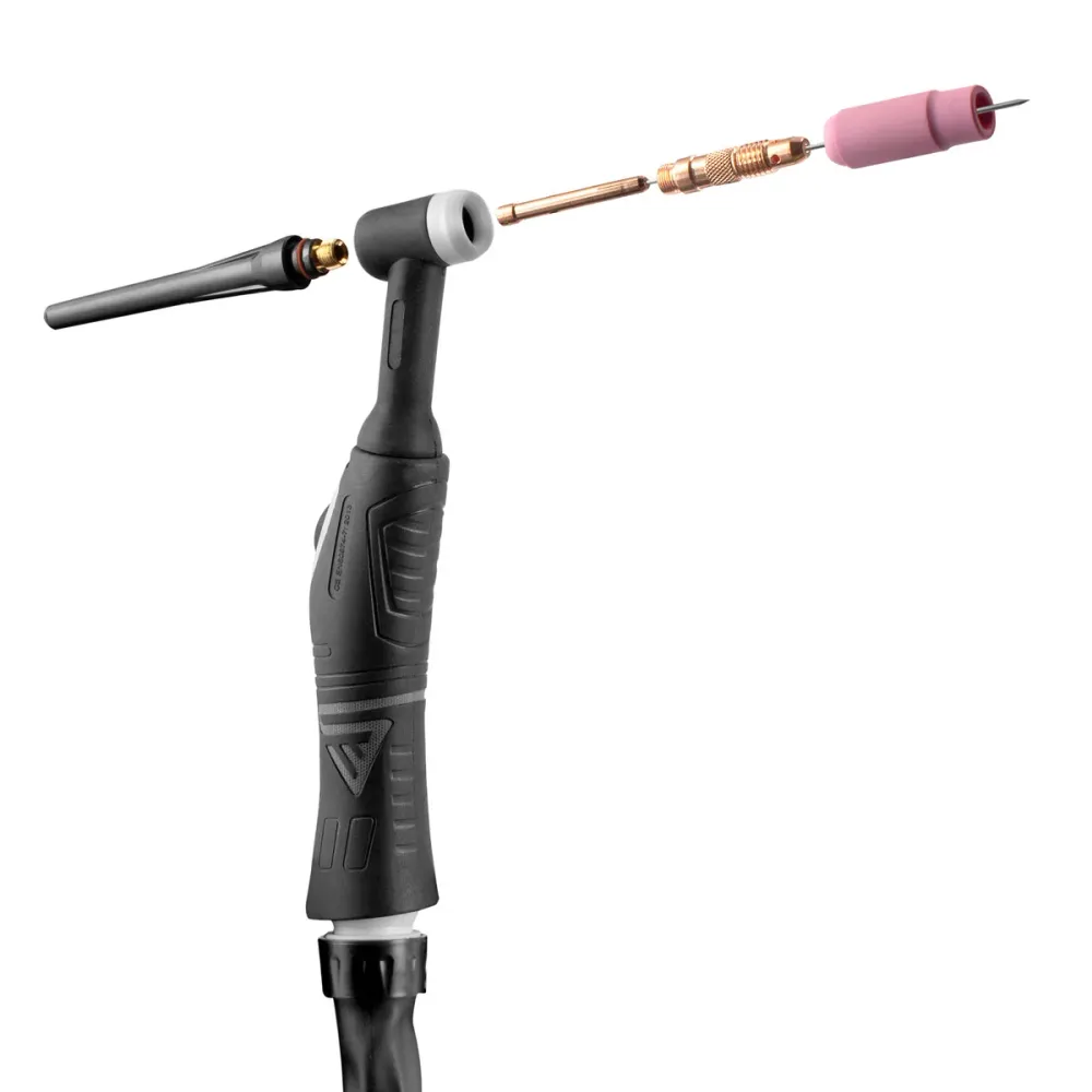 STAHLWERK WIG Schweißbrenner WP-26 mit 5 m Schlauchpaket bis 200 , gasgekühlt, 2-polig, ergonomisch / WIG Schweißen