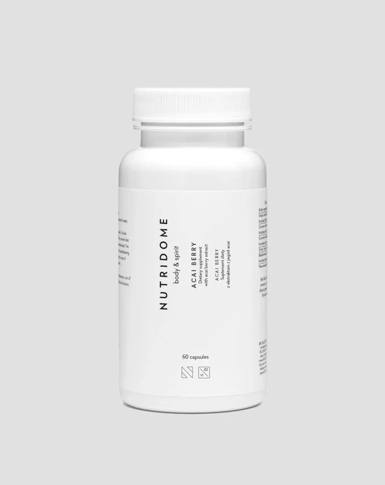 Acai-Beeren-Tabletten mit Acai-Beerenextrakt Nutridome 60 Kapseln