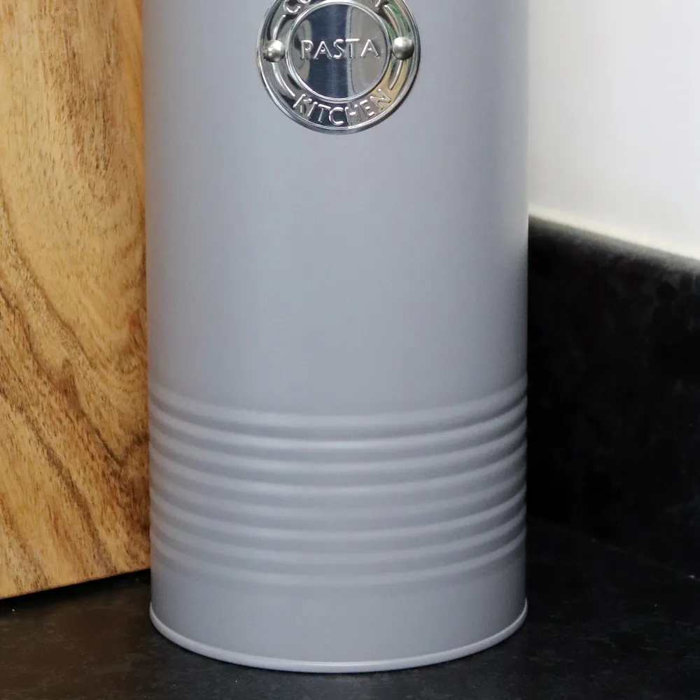Grey Metal Pasta Storage Canister Darthome Limited
