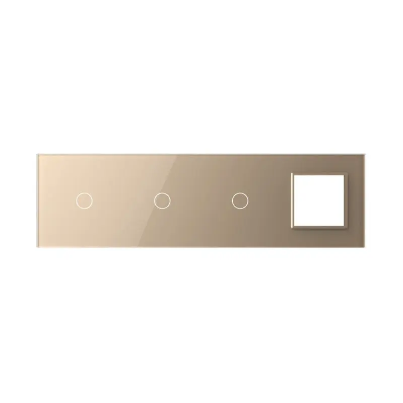 Livolo | Gold | 1+1+1+sr | Glasplattenkombination