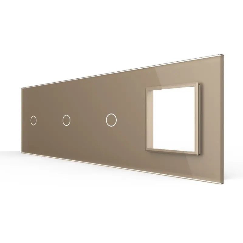 Livolo | Gold | 1+1+1+sr | Glasplattenkombination