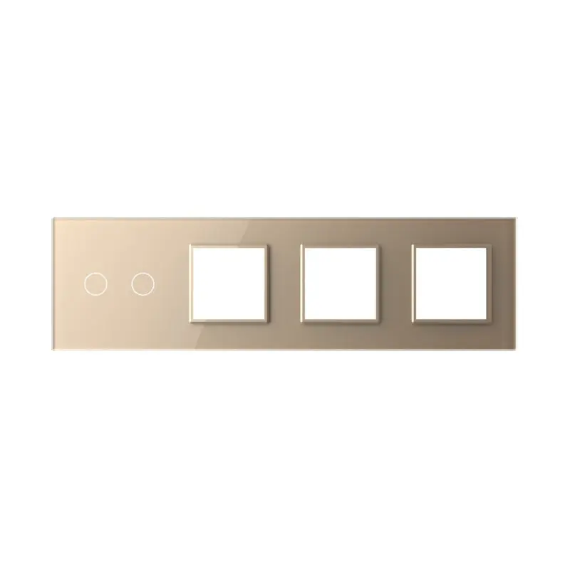 Livolo | Gold | 2+sr+sr+sr | Glasplattenkombination